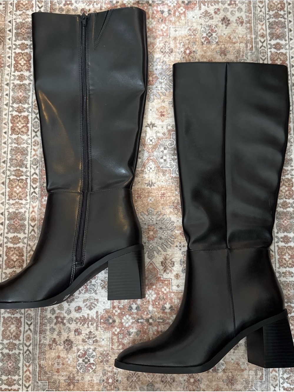 Mix No. 6 Black Block Heel Boots NWT